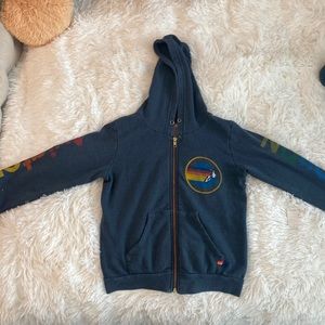 Aviator nation hoodie size 12 charcoal